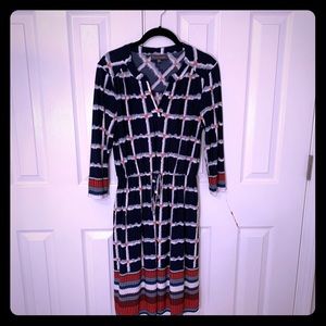 🎉❤️ 3/$30 Luxology navy red dress tie waist